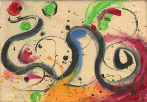 Arabesque, acrylic on canvas by Rosa Rose in Grasse (06)